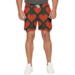 Love Hearts Pattern Style Men s Runner Shorts by Grandong