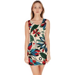 Flora Pattern Flower Bodycon Dress by Grandong