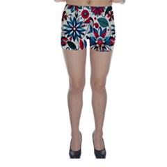 Flora Pattern Flower Skinny Shorts by Grandong