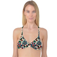 Flora Pattern Flower Reversible Tri Bikini Top by Grandong