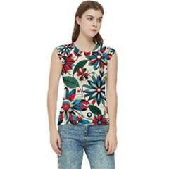 Flora Pattern Flower Women s Raglan Cap Sleeve T-shirt by Grandong