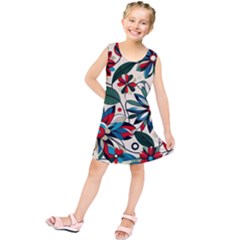 Flora Pattern Flower Kids  Tunic Dress by Grandong