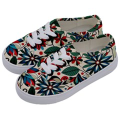 Flora Pattern Flower Kids  Classic Low Top Sneakers by Grandong