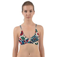 Flora Pattern Flower Wrap Around Bikini Top by Grandong