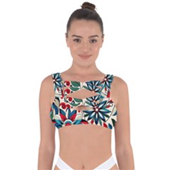 Flora Pattern Flower Bandaged Up Bikini Top by Grandong