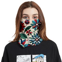 Flora Pattern Flower Face Covering Bandana (two Sides) by Grandong