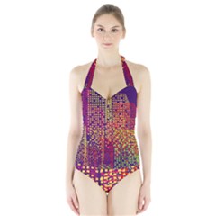 Building Architecture City Facade Halter Swimsuit by Grandong