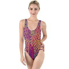 Building Architecture City Facade High Leg Strappy Swimsuit by Grandong