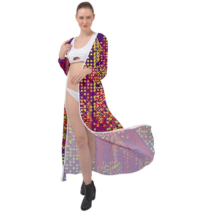 Building Architecture City Facade Maxi Chiffon Beach Wrap