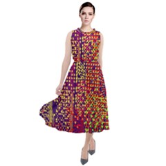 Building Architecture City Facade Round Neck Boho Dress by Grandong