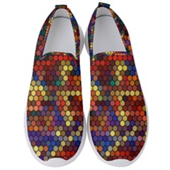 Hexagon Honeycomb Pattern Men s Slip On Sneakers