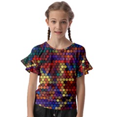 Hexagon Honeycomb Pattern Kids  Cut Out Flutter Sleeves by Grandong