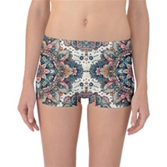 Floral Pattern Flowers Reversible Boyleg Bikini Bottoms