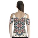 Floral Pattern Flowers Butterfly Sleeve Cutout T-Shirt  View2