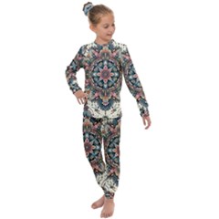 Floral Pattern Flowers Kids  Long Sleeve Set  by Grandong