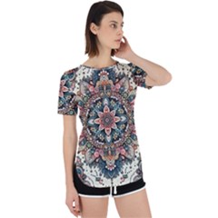 Floral Pattern Flowers Perpetual Short Sleeve T-shirt by Grandong