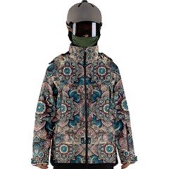 Floral Flora Flower Flowers Nature Pattern Men s Zip Ski And Snowboard Waterproof Breathable Jacket by Grandong