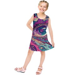 Human Eye Pattern Kids  Tunic Dress by Grandong