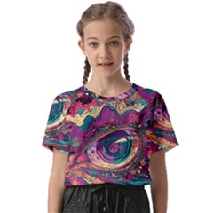 Human Eye Pattern Kids  Basic T-shirt by Grandong