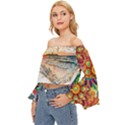 Mandalas-1084082 Ai-generated-7899053 Off Shoulder Flutter Bell Sleeve Top View2