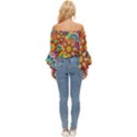 Mandalas-1084082 Ai-generated-7899053 Off Shoulder Flutter Bell Sleeve Top View4