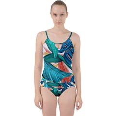 Leaves-3923413 Cut Out Top Tankini Set by lipli