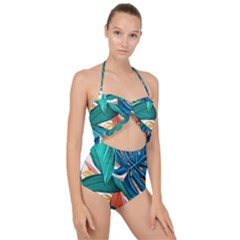 Leaves-3923413 Scallop Top Cut Out Swimsuit by lipli