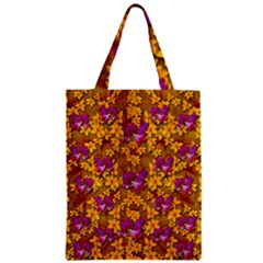 Blooming Flowers Of Orchid Paradise Zipper Classic Tote Bag by pepitasart