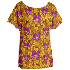 Blooming Flowers Of Orchid Paradise Women s Oversized T-shirt by pepitasart