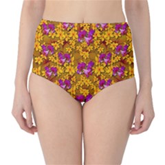 Blooming Flowers Of Orchid Paradise Classic High-waist Bikini Bottoms by pepitasart