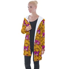 Blooming Flowers Of Orchid Paradise Longline Hooded Cardigan by pepitasart