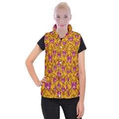 Blooming Flowers Of Orchid Paradise Women s Button Up Vest