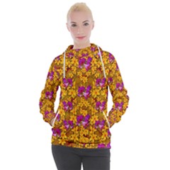 Blooming Flowers Of Orchid Paradise Women s Hooded Pullover