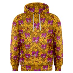 Blooming Flowers Of Orchid Paradise Men s Overhead Hoodie by pepitasart