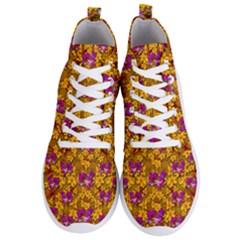 Blooming Flowers Of Orchid Paradise Men s Lightweight High Top Sneakers by pepitasart