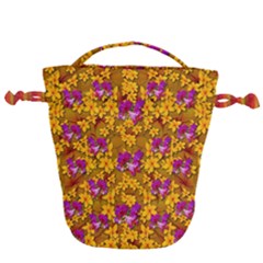 Blooming Flowers Of Orchid Paradise Drawstring Bucket Bag by pepitasart