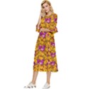 Blooming Flowers Of Orchid Paradise Double Cuff Midi Dress View2