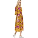 Blooming Flowers Of Orchid Paradise Double Cuff Midi Dress View3