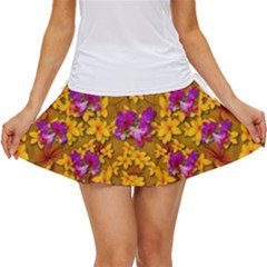 Blooming Flowers Of Orchid Paradise Women s Skort by pepitasart