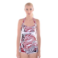 Dragon-6995594 Boyleg Halter Swimsuit  by lipli