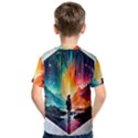 Starry Night Wanderlust: A Whimsical Adventure Kids  Cotton T-Shirt View2