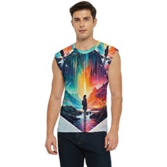 Starry Night Wanderlust: A Whimsical Adventure Men s Raglan Cap Sleeve T-shirt by stine1