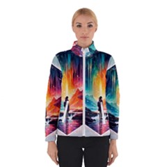 Starry Night Wanderlust: A Whimsical Adventure Women s Bomber Jacket by stine1