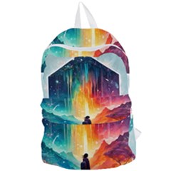 Starry Night Wanderlust: A Whimsical Adventure Foldable Lightweight Backpack by stine1