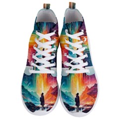 Starry Night Wanderlust: A Whimsical Adventure Men s Lightweight High Top Sneakers by stine1