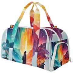 Starry Night Wanderlust: A Whimsical Adventure Burner Gym Duffel Bag by stine1