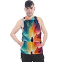 Starry Night Wanderlust: A Whimsical Adventure Men s Sleeveless Hoodie View1