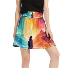 Starry Night Wanderlust: A Whimsical Adventure Waistband Skirt by stine1