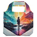 Starry Night Wanderlust: A Whimsical Adventure Premium Foldable Grocery Recycle Bag View2