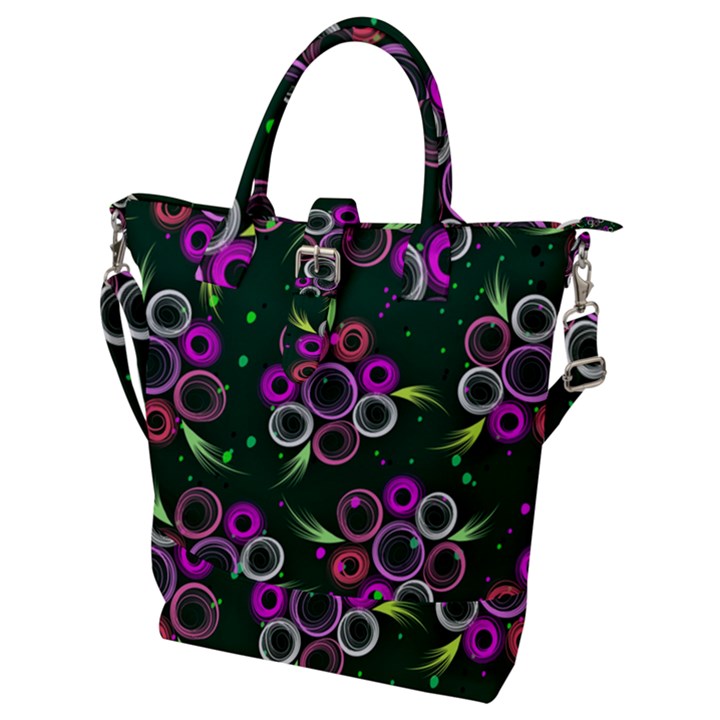 Floral-5522380 Buckle Top Tote Bag